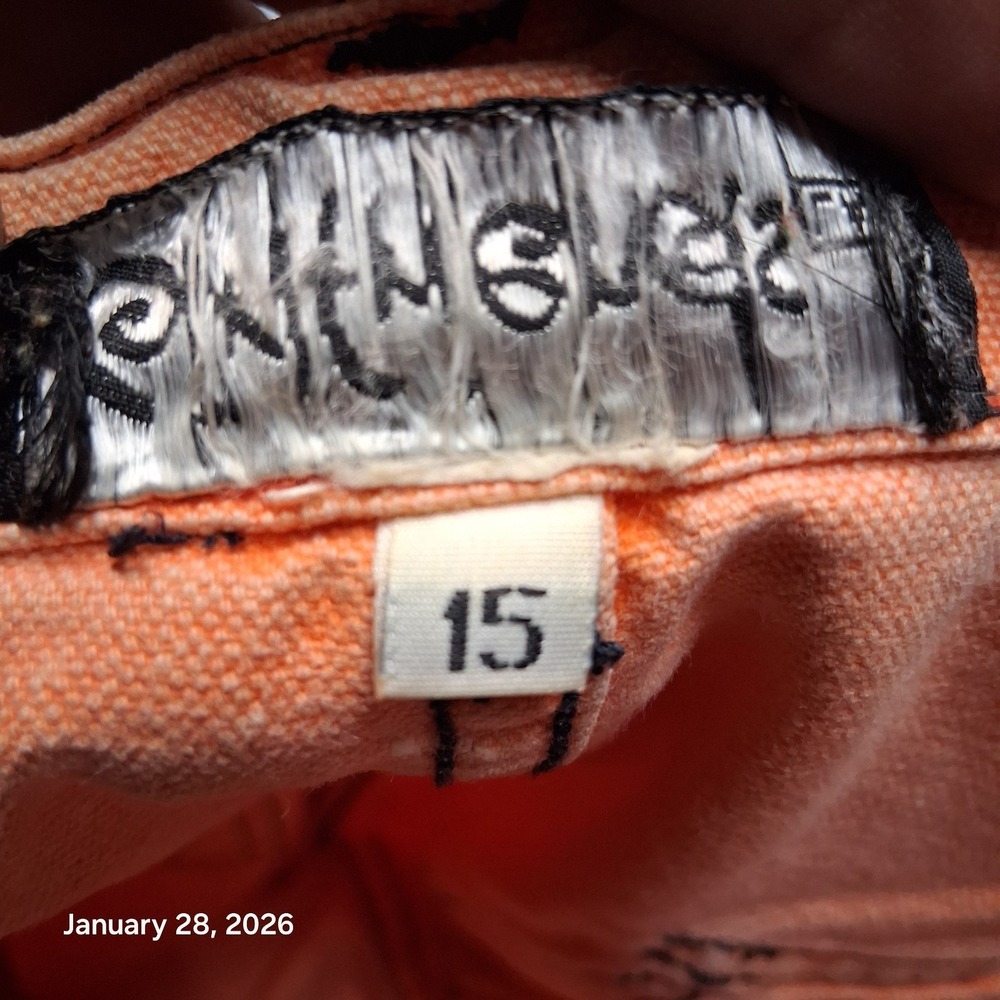 Vintage Girlfriends Extra Long Cargo Shorts Peach Orange Size 15 Y2K Streetwear - Picture 7 of 13